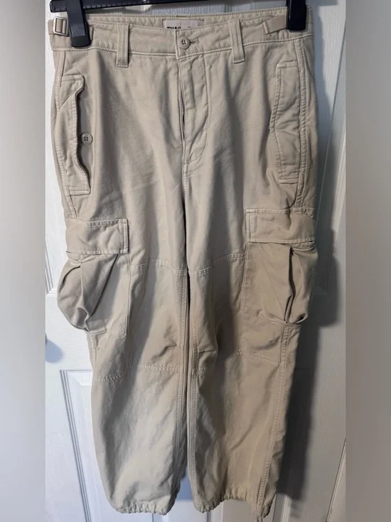 TNA Cream High-Waist Cargo Pants - Picture 4 of 13